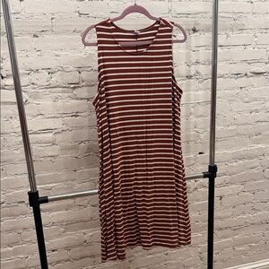 Old Navy Brown and White Striped Top